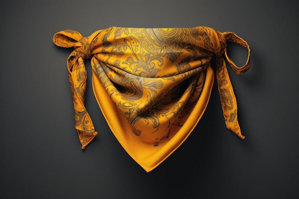 Bandana yellow accessories accessory. AI generated Image by rawpixel.