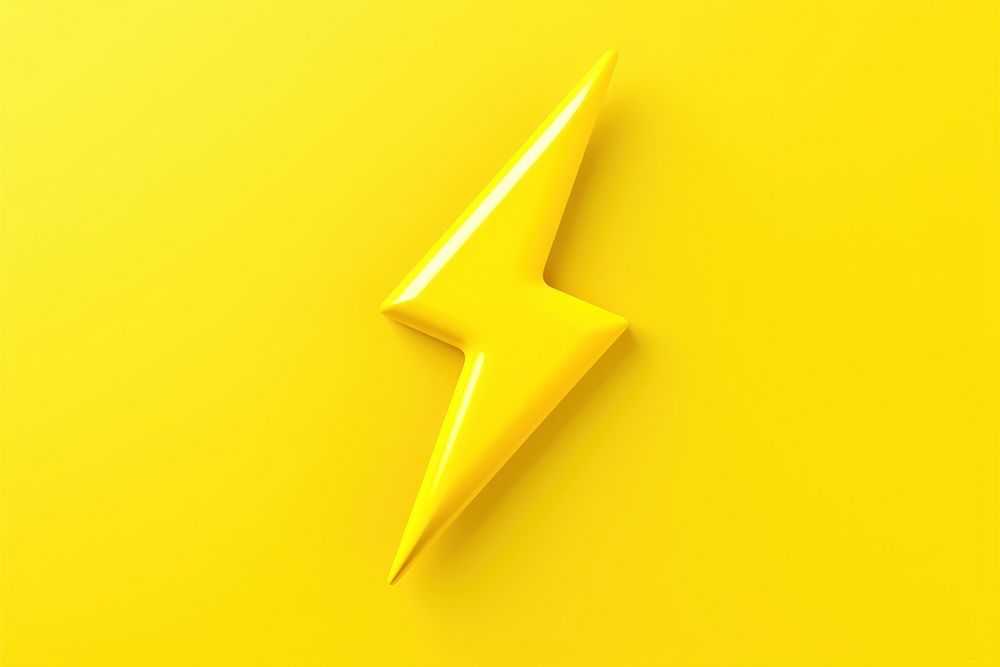 Yellow lightning electricity weaponry. AI generated Image by rawpixel.