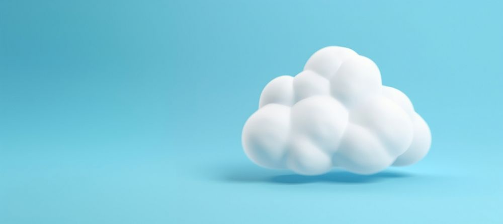 Fluffy cloud simplicity softness. AI generated Image by rawpixel.