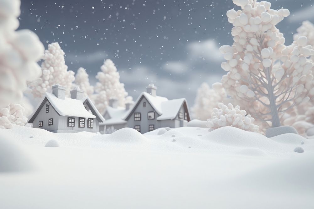 Winter snow architecture landscape. AI generated Image by rawpixel.