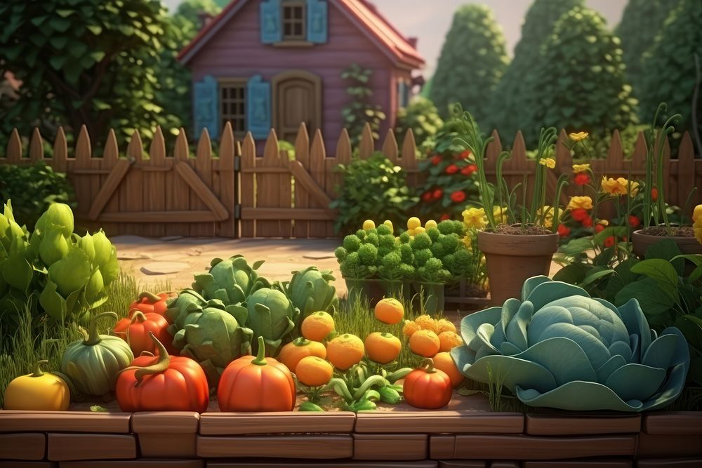 Vegetable outdoors backyard garden. AI generated Image by rawpixel.