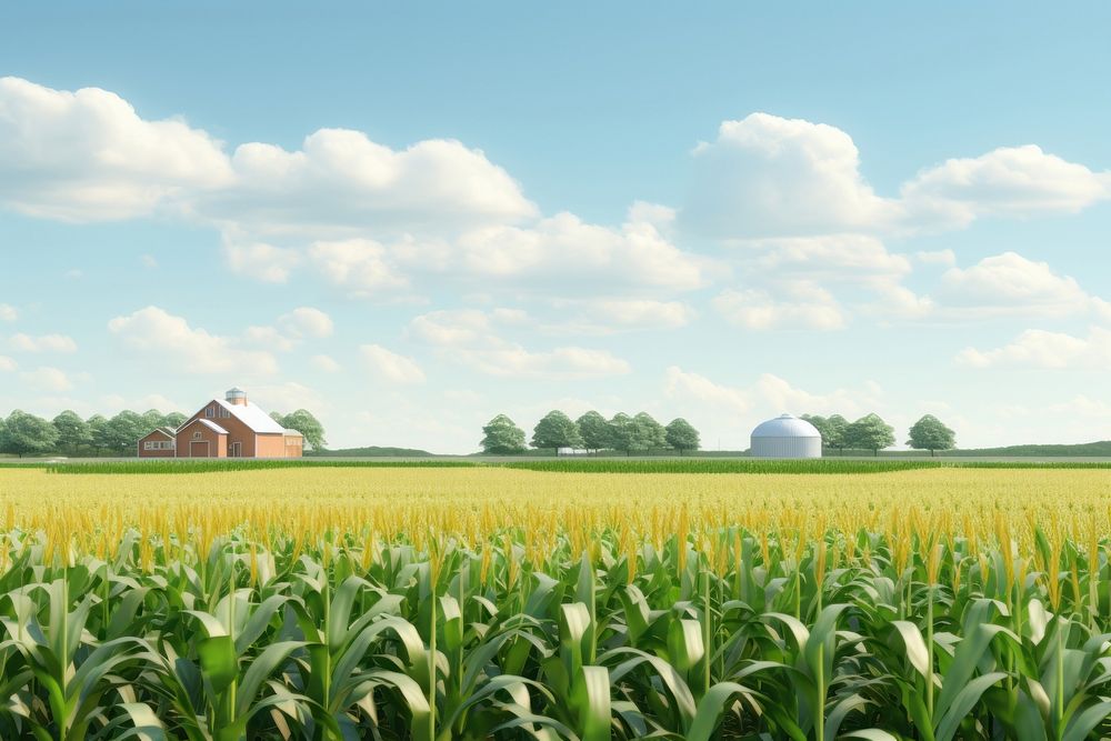 Farm agriculture landscape outdoors. 