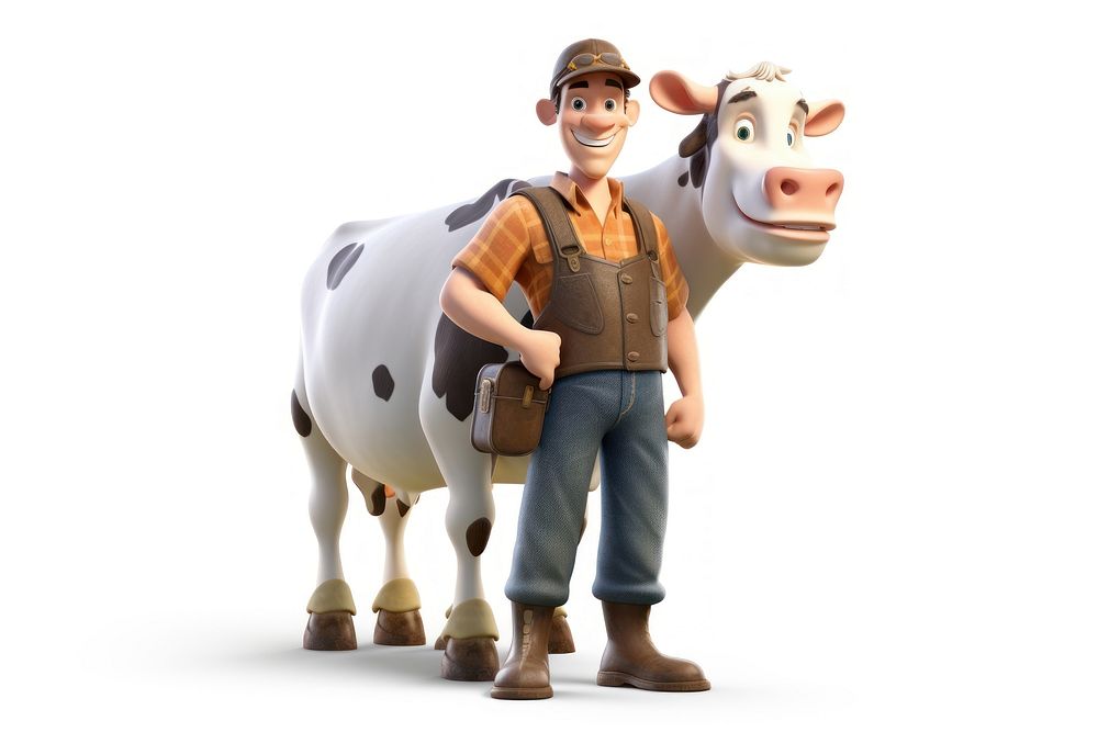 Livestock smiling cartoon mammal. AI generated Image by rawpixel.