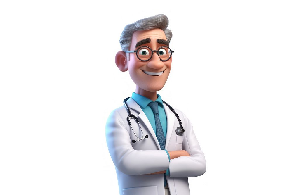 Glasses smiling cartoon adult. 