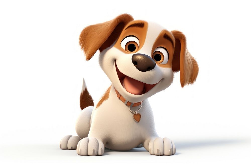 Dog smiling cartoon mammal. AI generated Image by rawpixel.