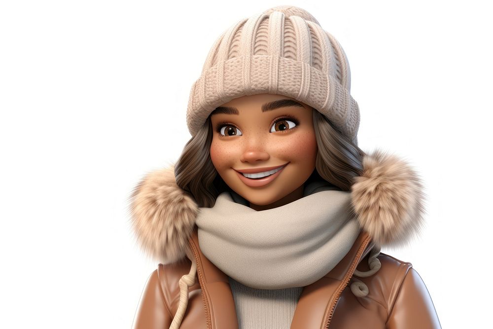 Smiling cartoon winter doll. AI generated Image by rawpixel.