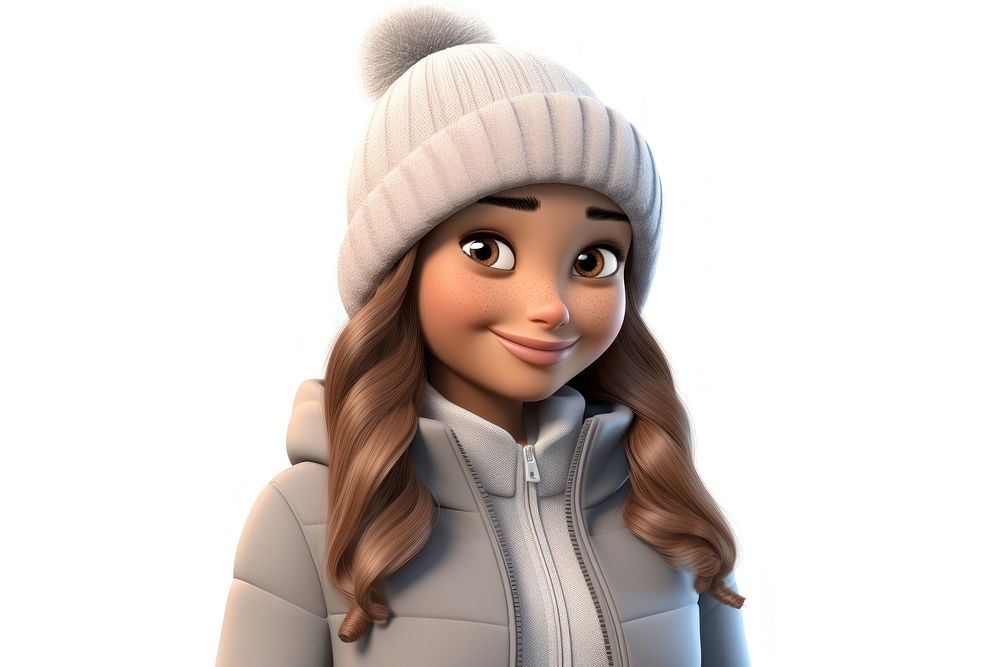 Smiling cartoon winter adult. AI generated Image by rawpixel.