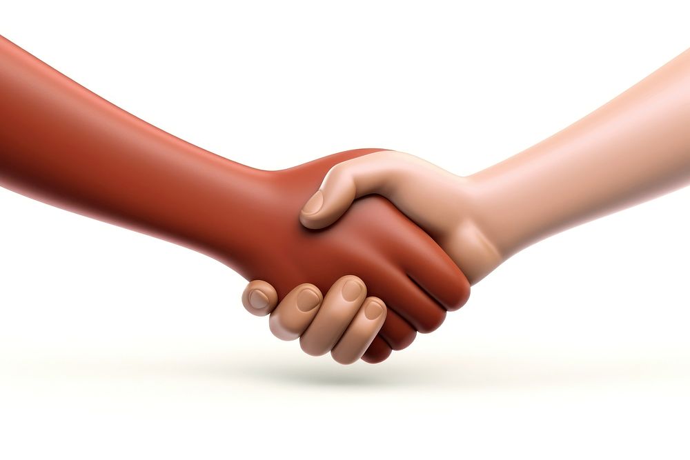 Hand handshake white background medication. AI generated Image by rawpixel.