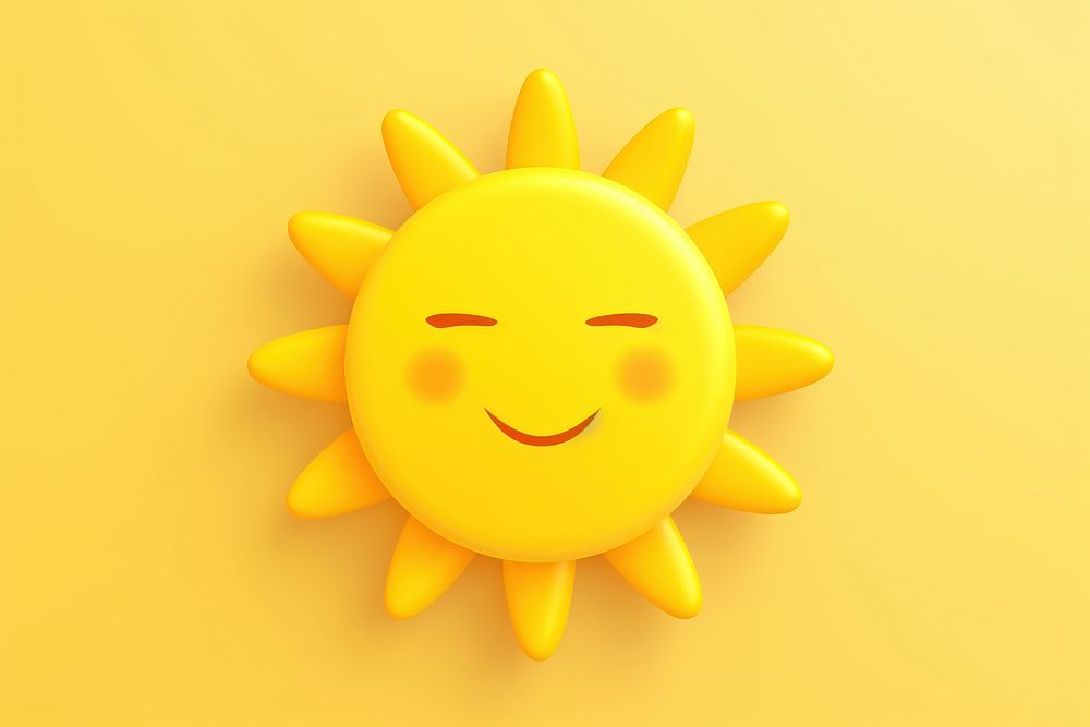 Yellow sun anthropomorphic happiness. AI generated Image by rawpixel.