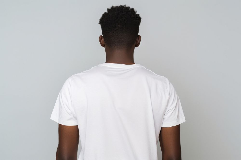 T-shirt white black back. AI generated Image by rawpixel.