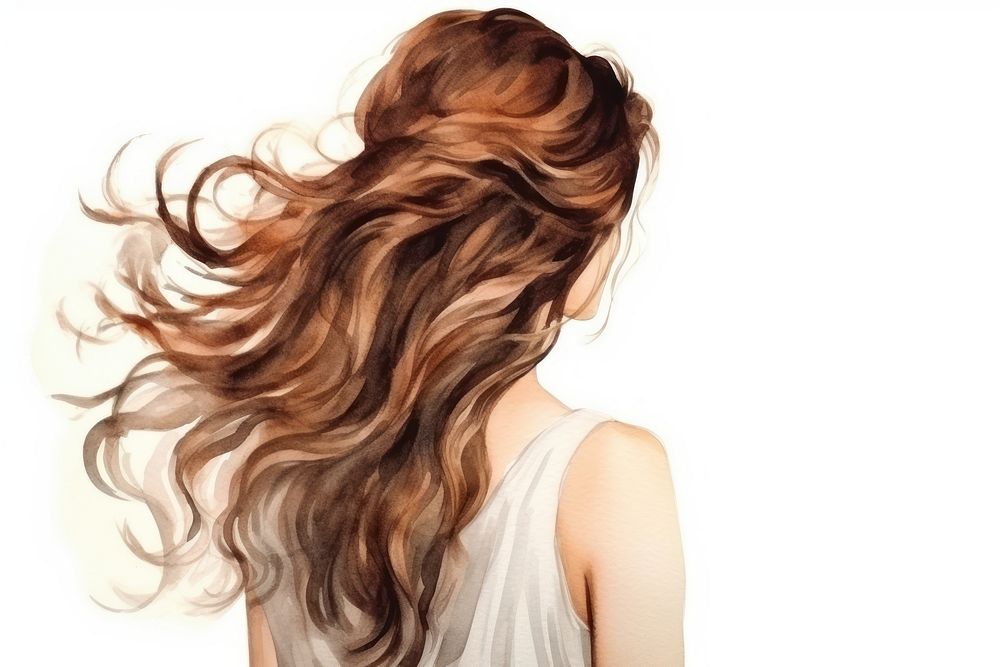 Portrait adult woman hair. AI generated Image by rawpixel.