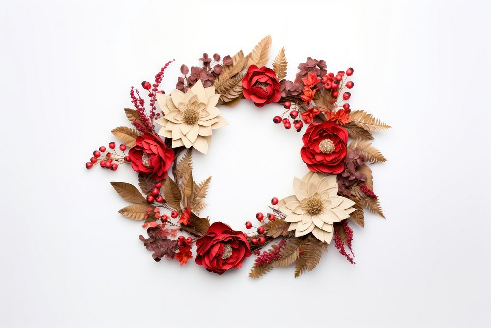 Wreath flower plant rose. AI generated Image by rawpixel.