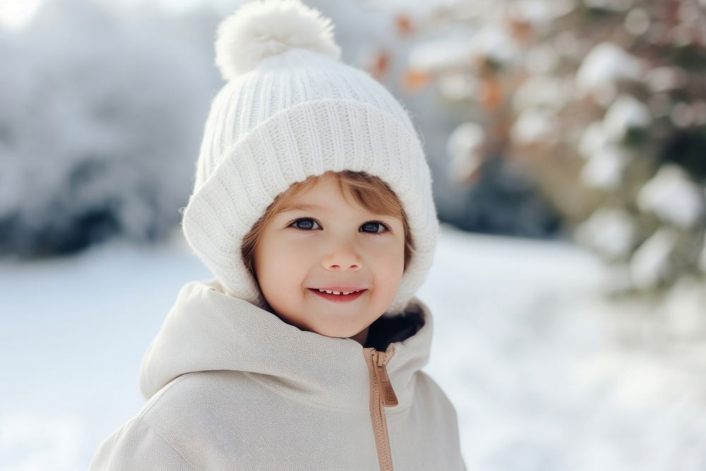 Outdoors portrait winter white. AI generated Image by rawpixel.