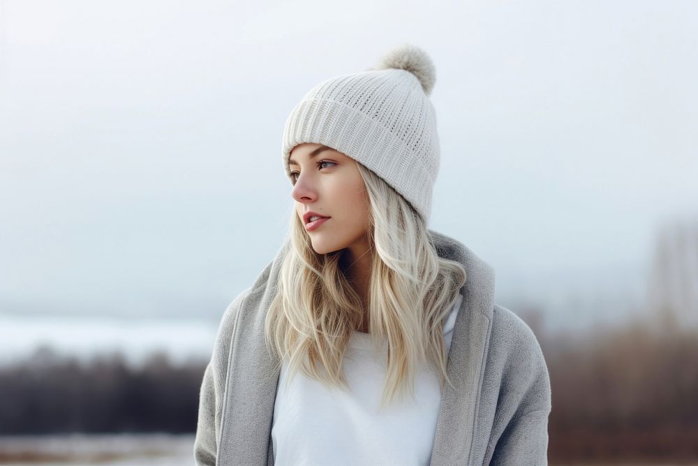 Beanie outdoors sweater winter. AI generated Image by rawpixel.