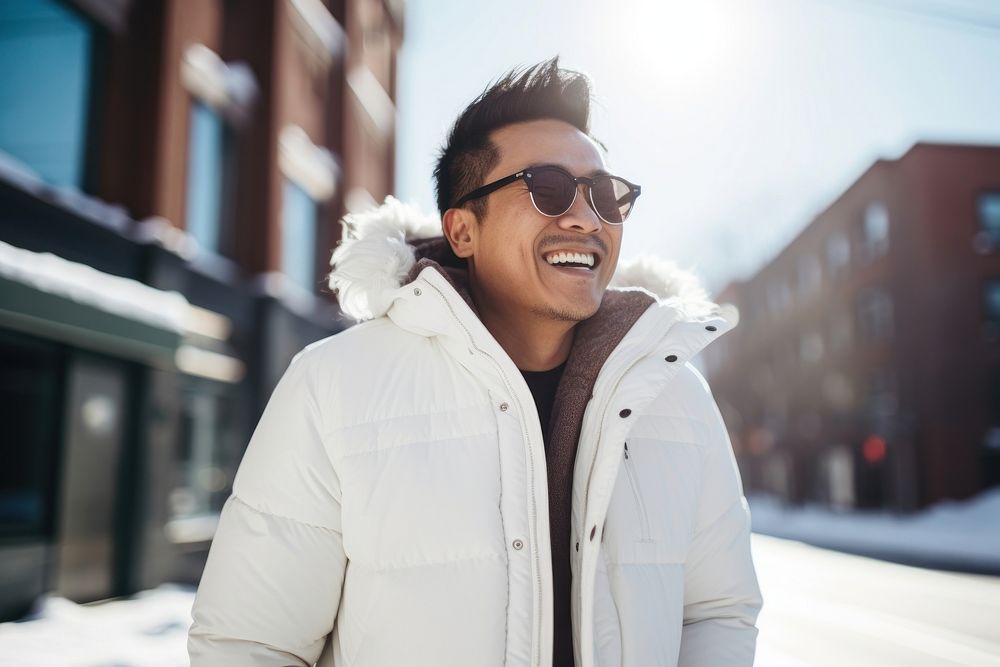 Jacket sunglasses portrait outdoors. AI generated Image by rawpixel.