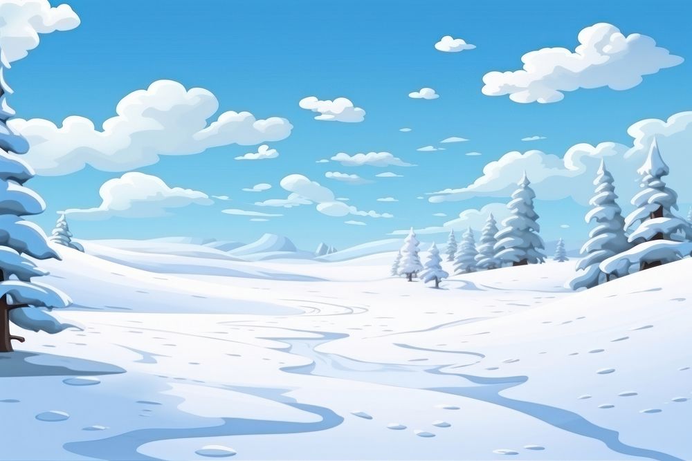 Snow sky landscape outdoors. AI generated Image by rawpixel.