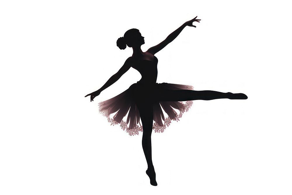 Silhouette ballerina dancing ballet. AI generated Image by rawpixel.