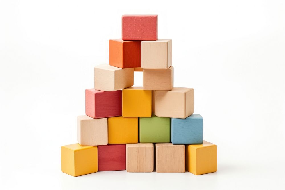 Block toy box white background. AI generated Image by rawpixel.