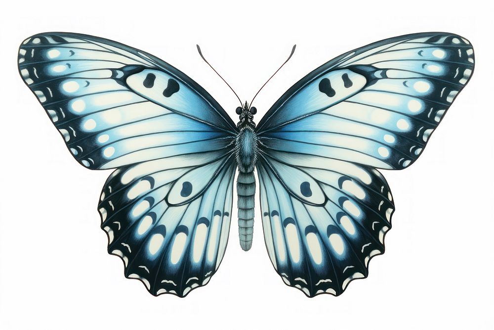 Butterfly animal insect white background. 