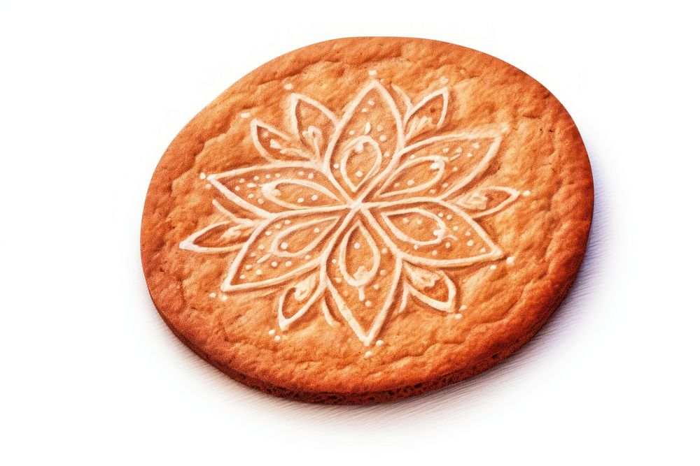 Cookie gingerbread Christmas food, digital paint illustration. AI generated image