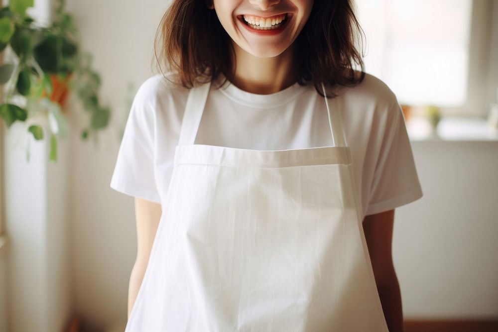 T-shirt sleeve white apron. AI generated Image by rawpixel.