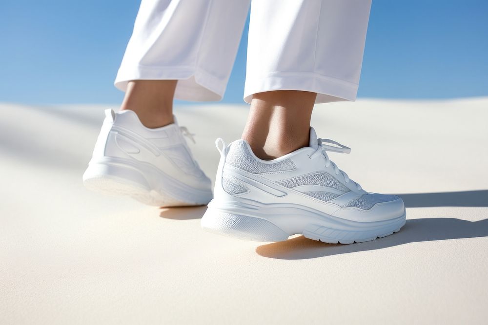 Footwear outdoors white shoe. AI generated Image by rawpixel.