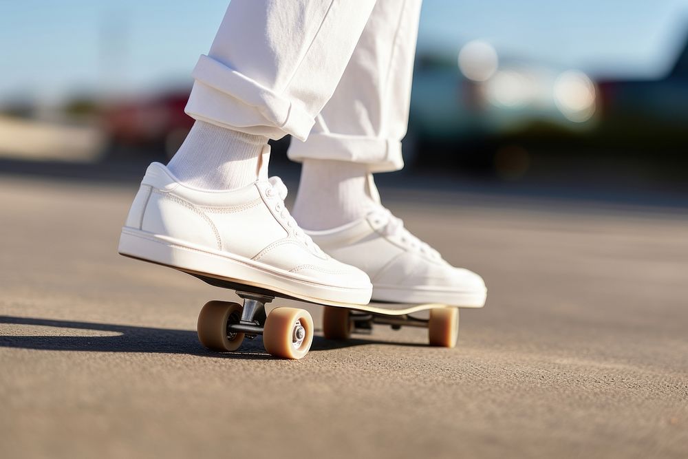 Skateboard footwear outdoors sneaker. AI generated Image by rawpixel.