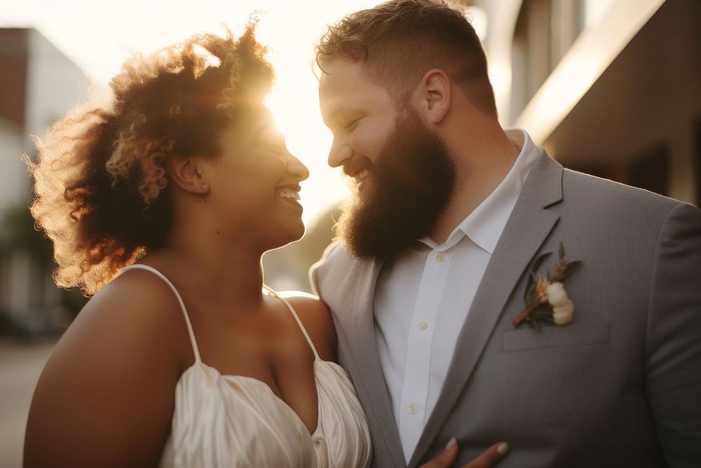 Newlywed portrait outdoors wedding. AI generated Image by rawpixel.