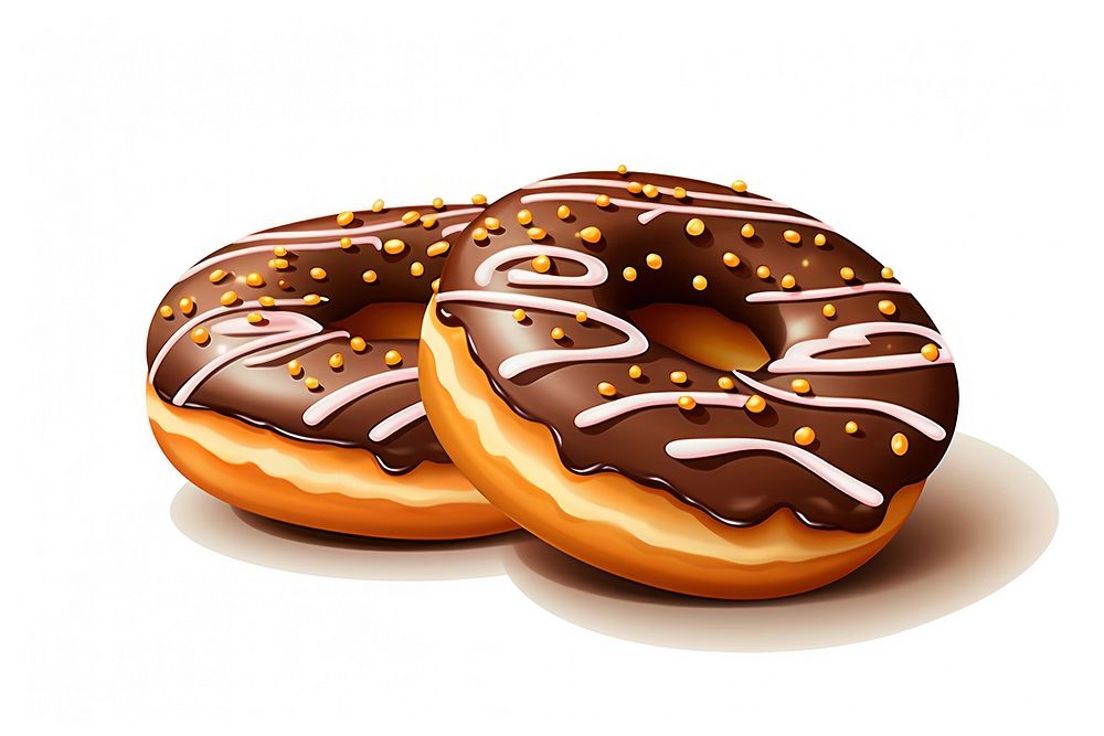 Donut bread food white background. AI generated Image by rawpixel.