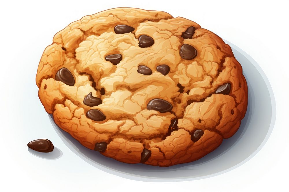 Cookie dessert food white background. AI generated Image by rawpixel.