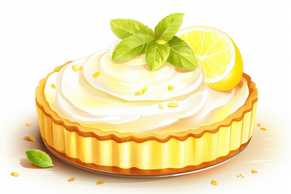 Lemon cheesecake dessert cupcake. AI generated Image by rawpixel.