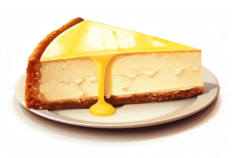 Cake cheesecake dessert slice. AI generated Image by rawpixel.