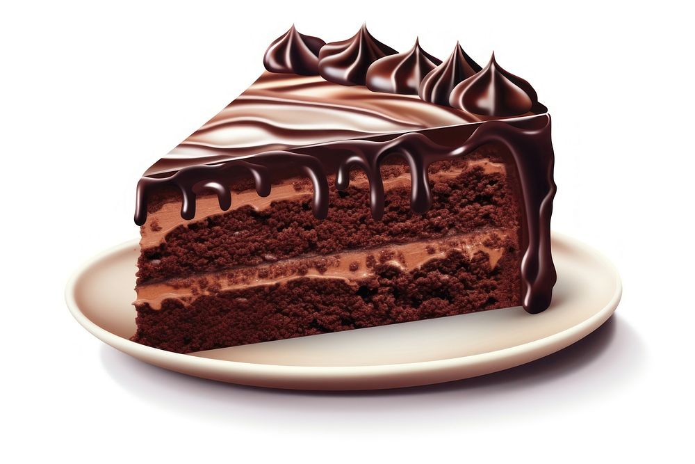 Chocolate cake dessert cream. AI generated Image by rawpixel.