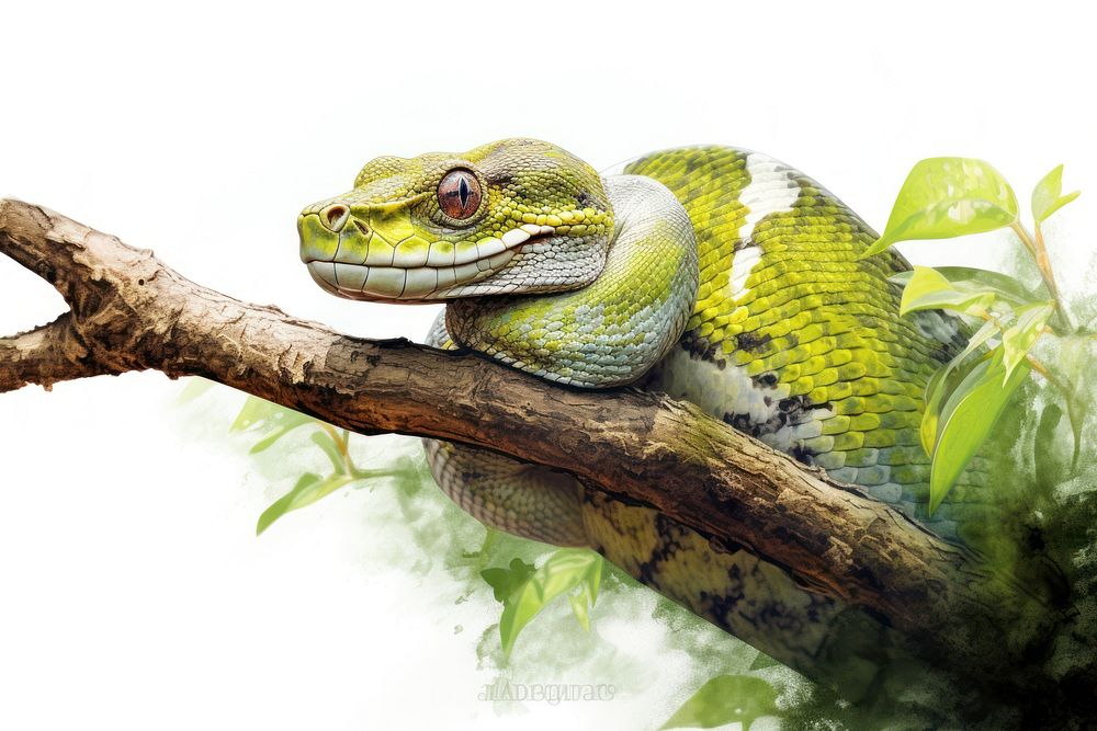 Snake reptile animal lizard. AI generated Image by rawpixel.