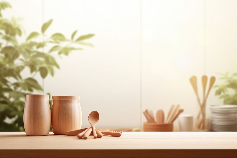 Windowsill kitchen spoon wood. AI generated Image by rawpixel.