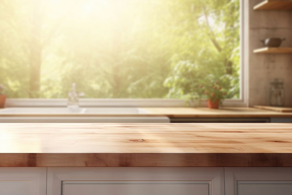 Furniture kitchen window wood. AI generated Image by rawpixel.