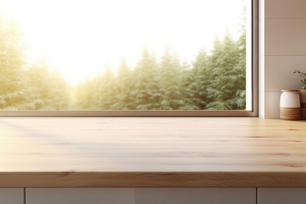 Wood windowsill nature tranquility. 
