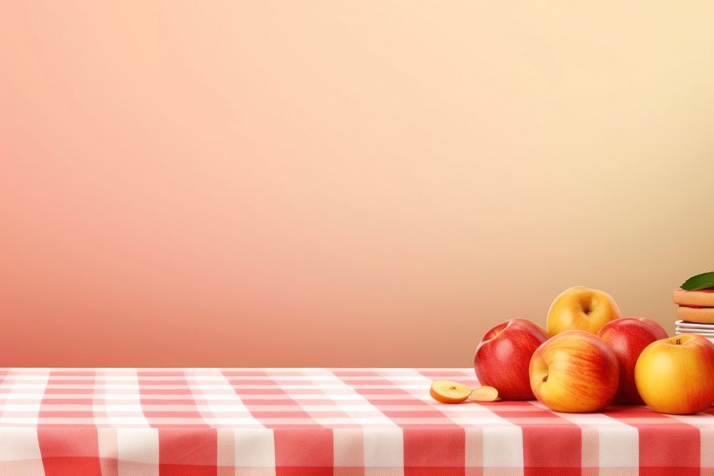 Food tablecloth apple fruit. AI generated Image by rawpixel.