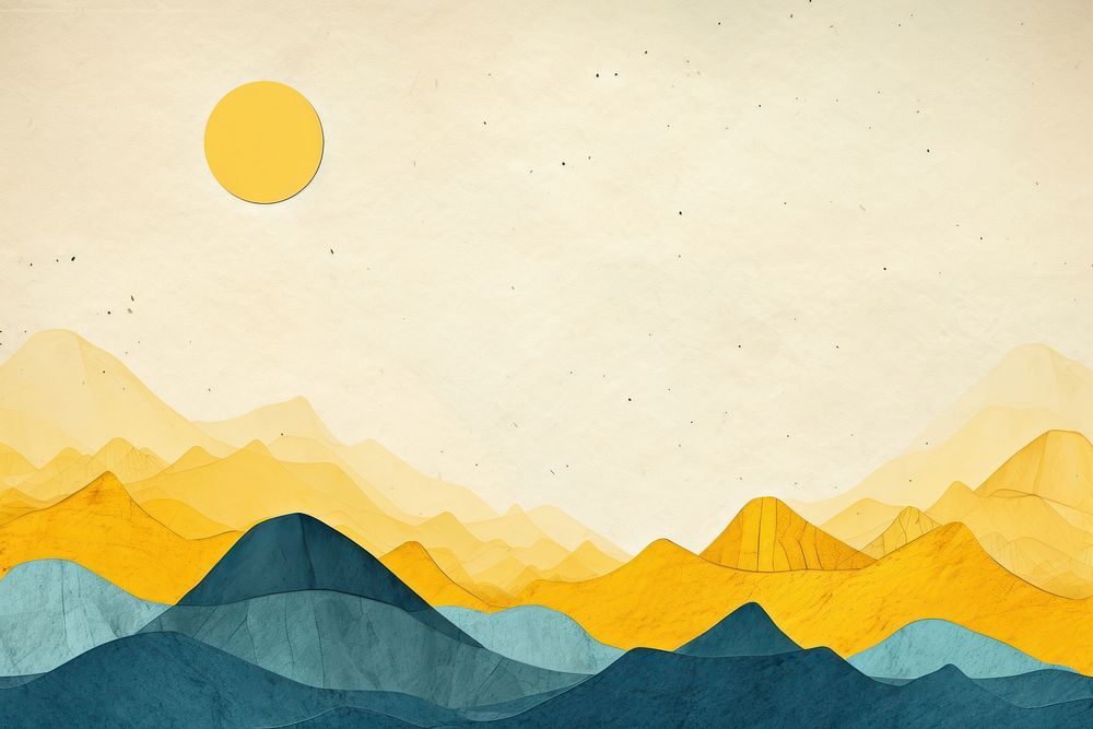 Mountain outdoors painting nature. AI generated Image by rawpixel.