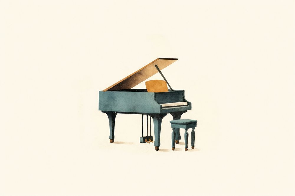 Piano keyboard paper harpsichord. AI generated Image by rawpixel.