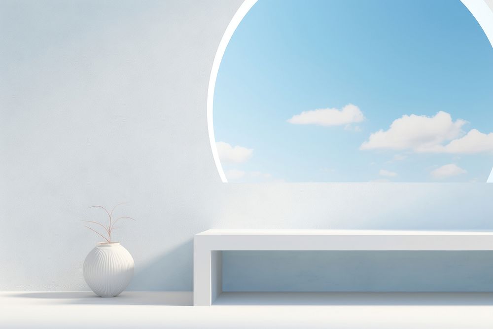 Window white vase architecture. AI generated Image by rawpixel.