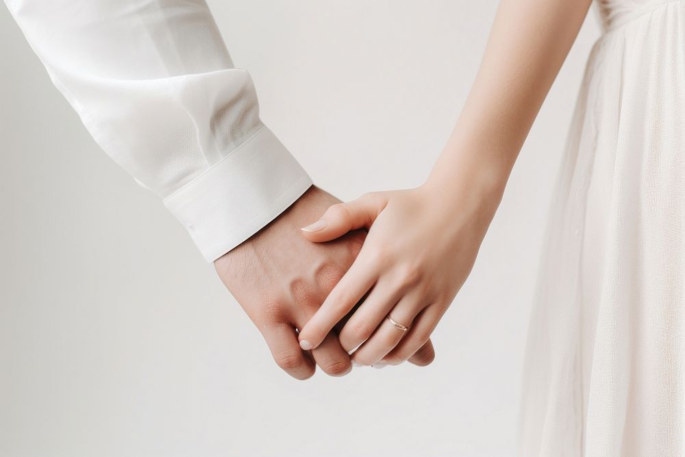 Hand bride white togetherness. 