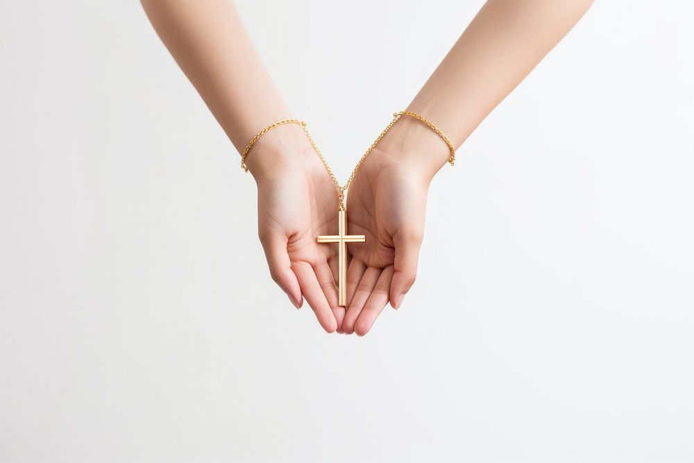 Cross hand holding symbol. AI generated Image by rawpixel.