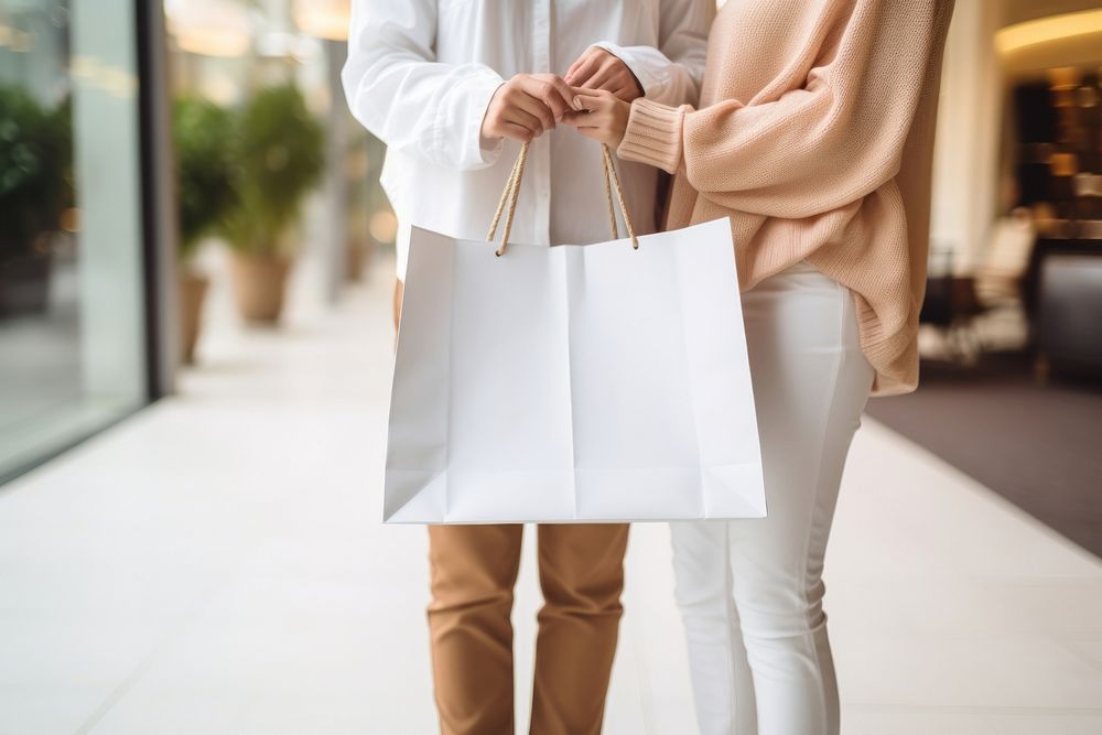 Shopping bag outdoors handbag. AI generated Image by rawpixel.