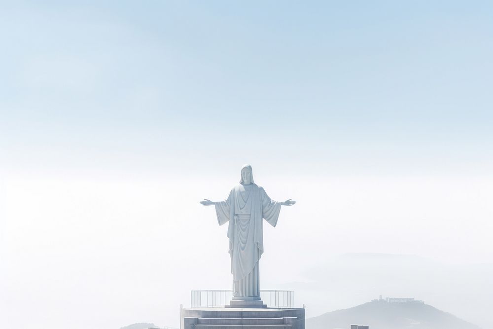 Sculpture statue spirituality architecture. AI generated Image by rawpixel.