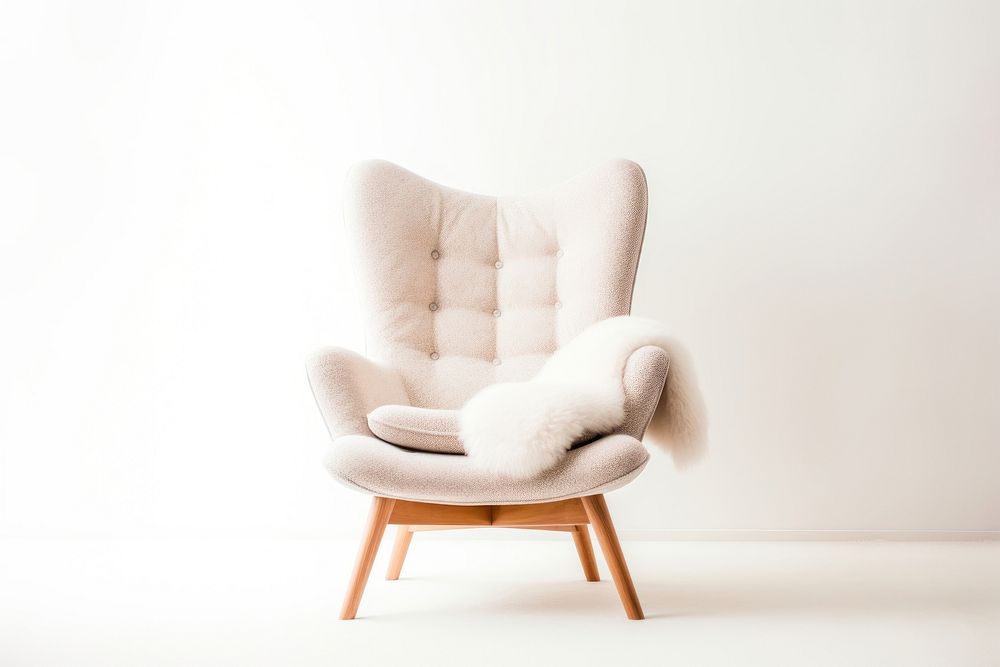 Chair furniture armchair white. 