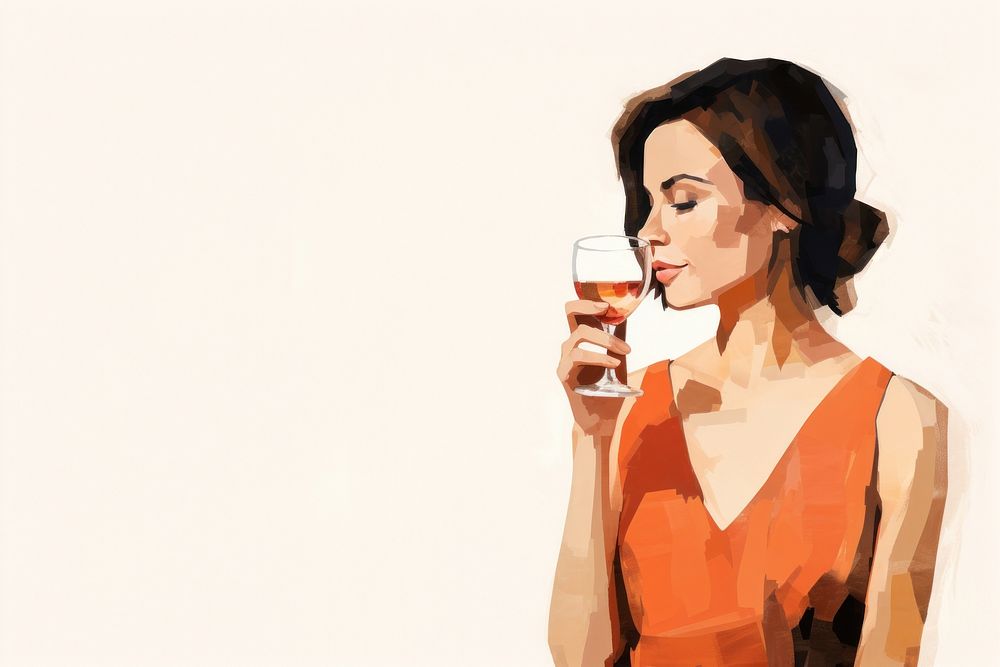 Drinking glass adult woman. AI generated Image by rawpixel.