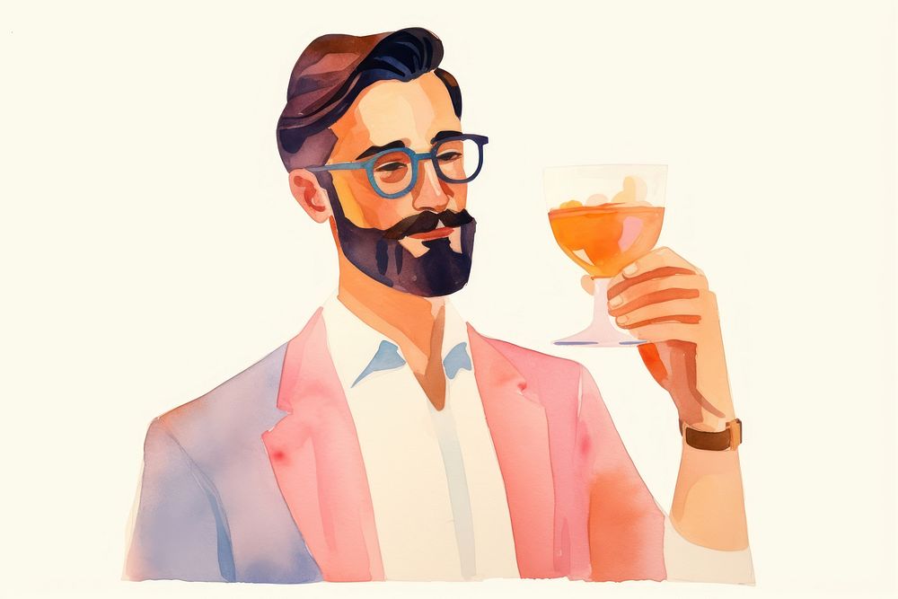 Drinking portrait glass adult. AI generated Image by rawpixel.