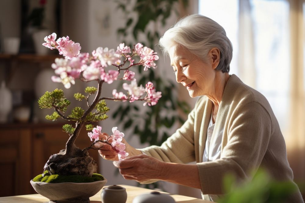 Retirement blossom ikebana flower. 