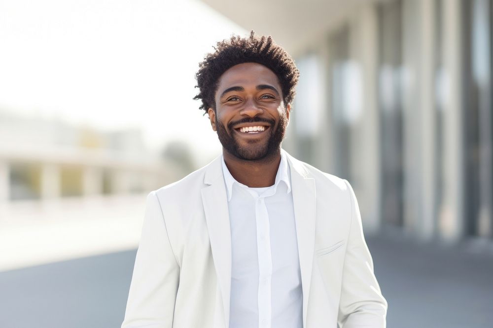 Outdoors smiling adult smile. AI generated Image by rawpixel.